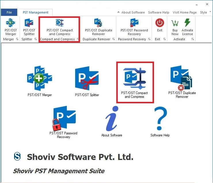 PST/OST Compact and Compress option