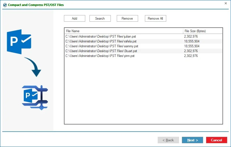 Add PST OST File