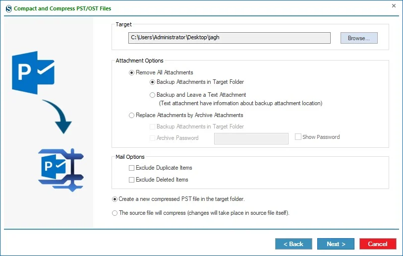 Compress Compact Options