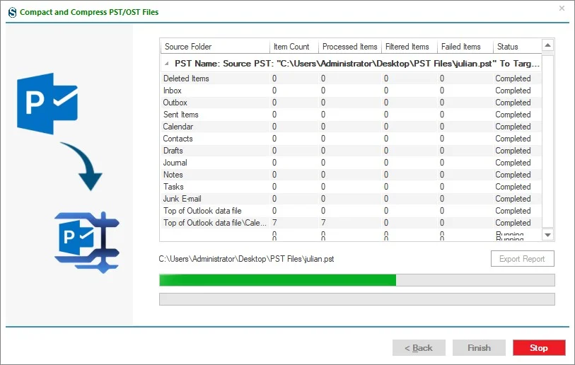 Compress Compact Process Status