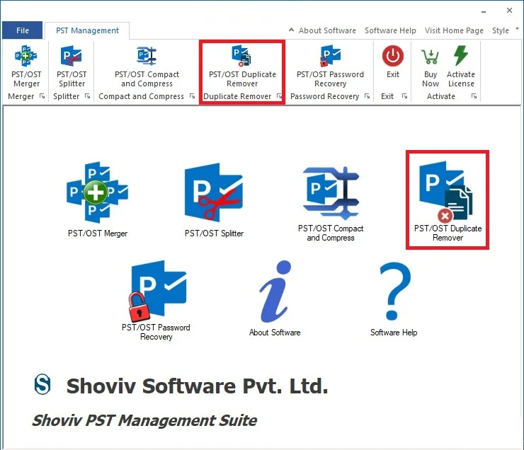 PST OST Duplicate Remover option