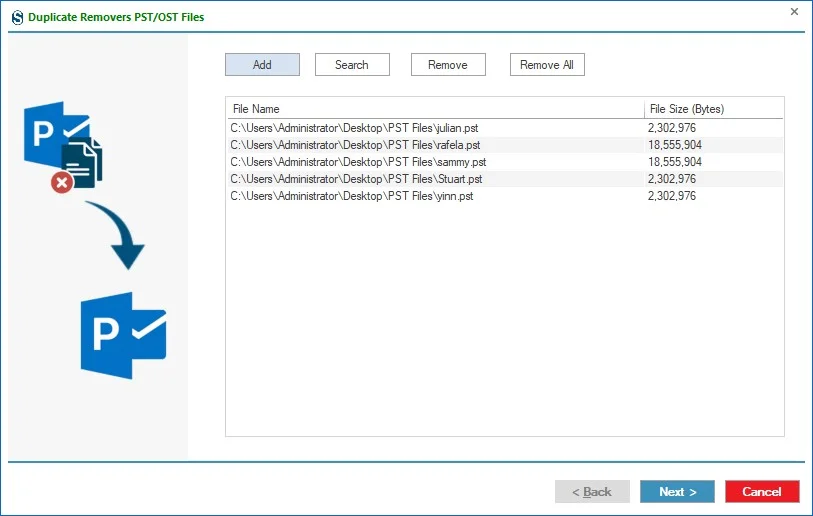 Add PST OST File