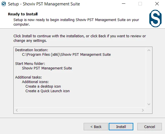 Begin the installation process