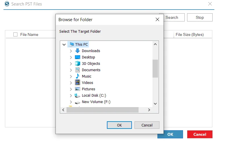 Select PST OST Files