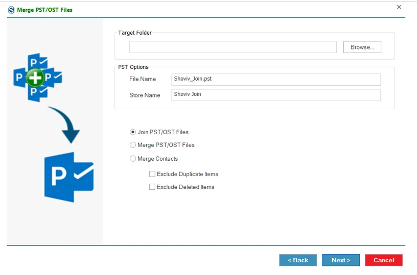 Destination and Merge Settings
