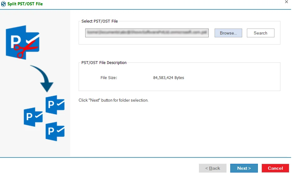 Selected PST OST File Details