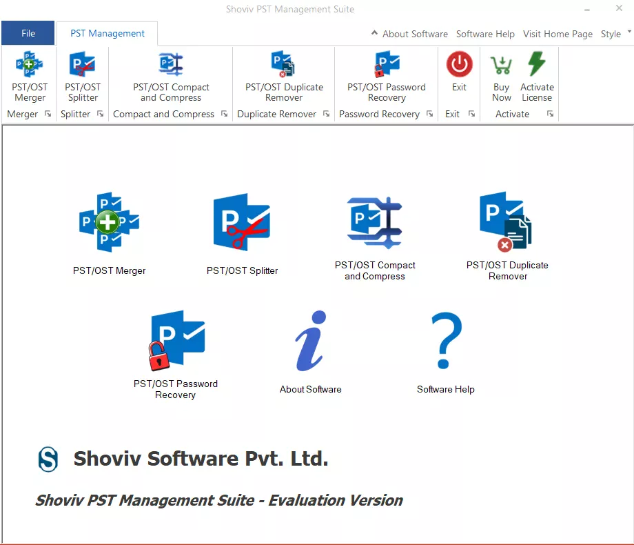PST OST Password Recovery option