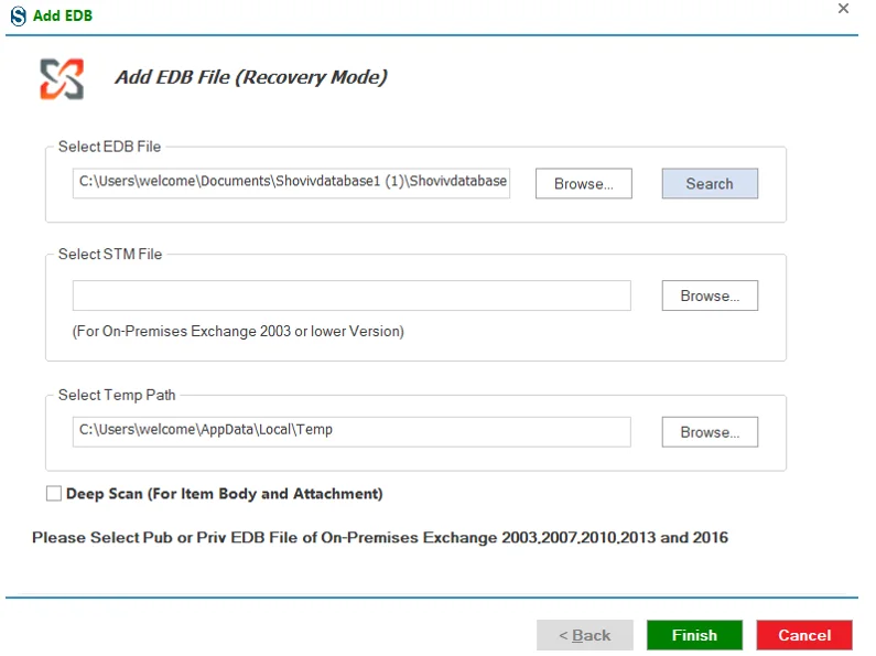 Add EDB File