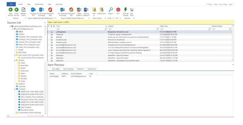 Add Outlook Profile