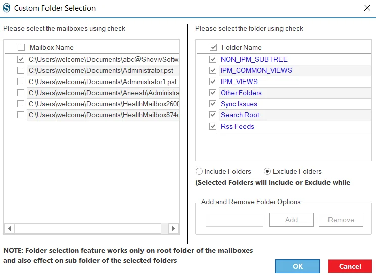 Migrate to the Primary/ Archive Mailbox or the Public Folder