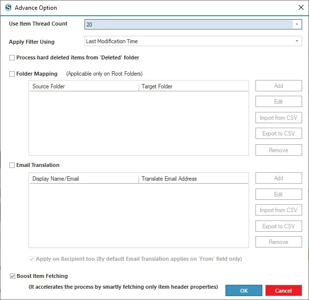 Exclude the folders if there is any requirement