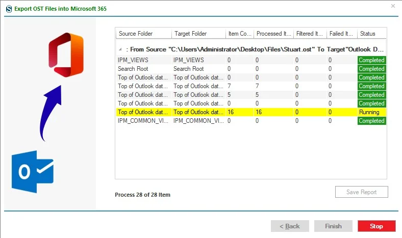 export OST file into Microsoft365