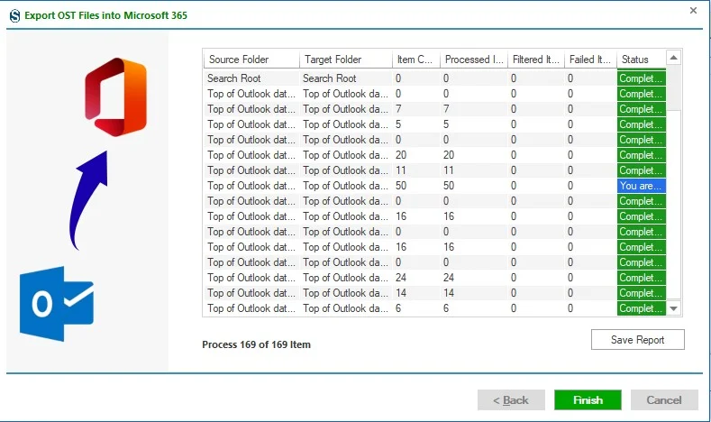 export OST file into Microsoft365