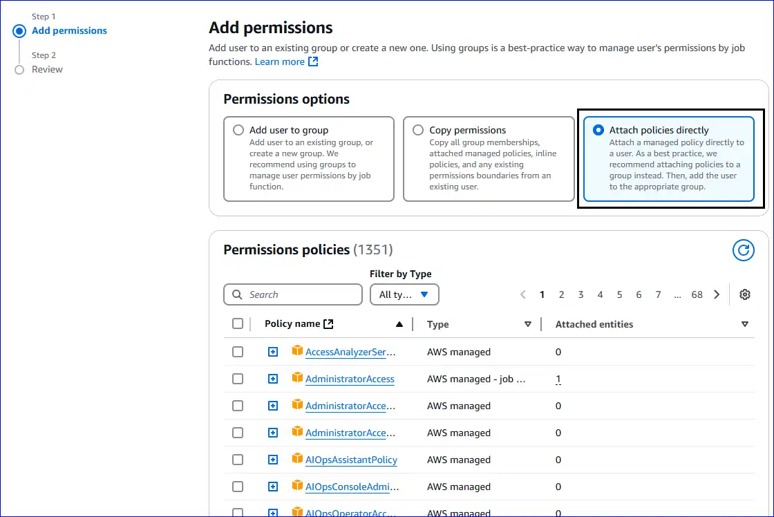 amazon s3 connection steps