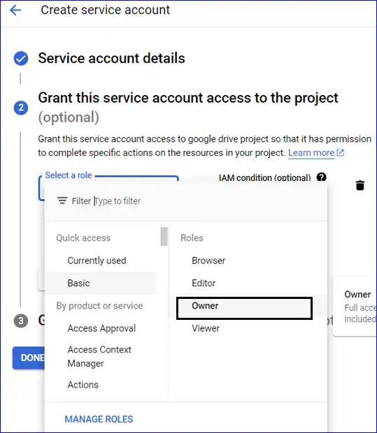 google drive add service image