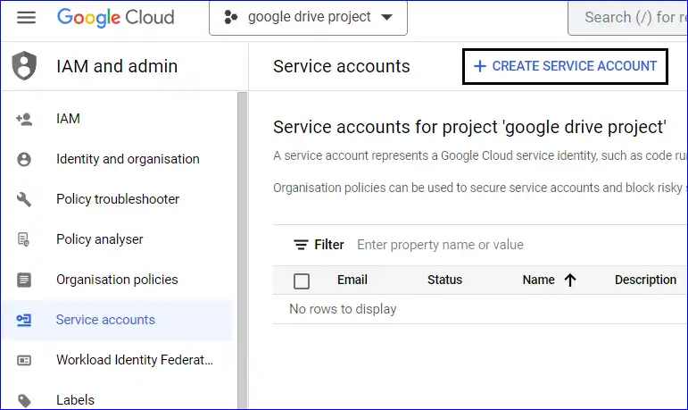 google drive add service image