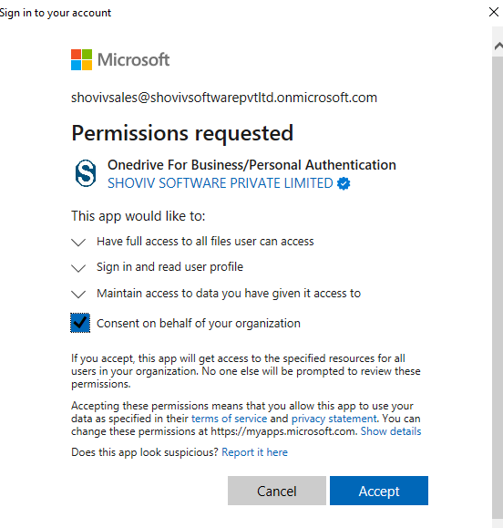 app registration