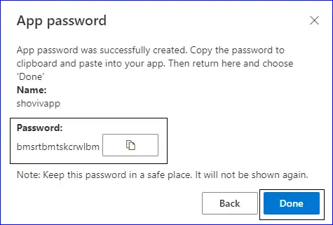 create app password for office 365