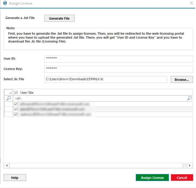 Assign License